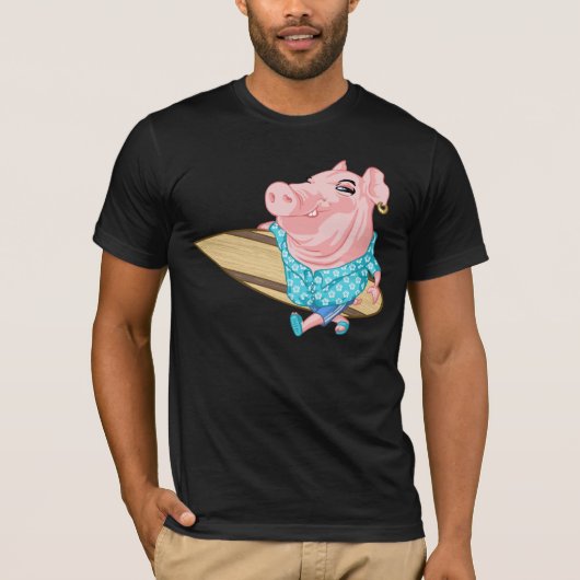 Pig Surfer T-Shirt (Vorderseite)