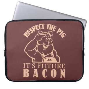 PIG TO BACON custom color laptop sleeve