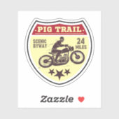 Pig Trail Landschaftlich Byway arkansas Motorrad f Aufkleber (Blatt)