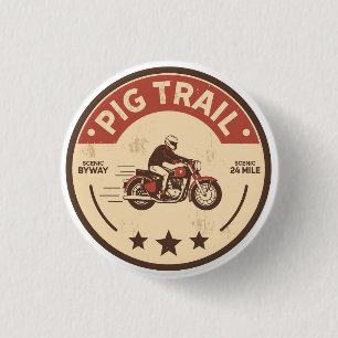 Pig Trail Scenic Byway Arkansas Motorrad-Geschenke Button