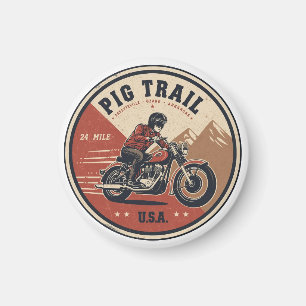 Pig Trail Scenic Byway Arkansas Motorrad-Geschenke Magnet