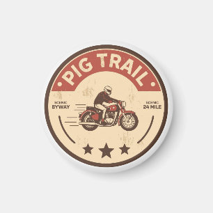 Pig Trail Scenic Byway Arkansas Motorrad-Geschenke Magnet