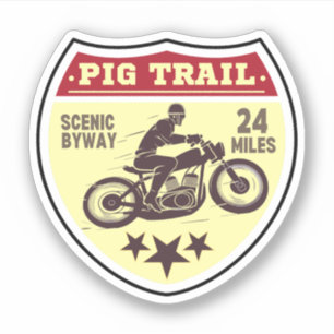Pig Trail Scenic Byway Arkansas Motorradtour Aufkleber