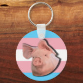 Pig trans-Stolz-Schlüsselanhänger Schlüsselanhänger (Vorderseite)