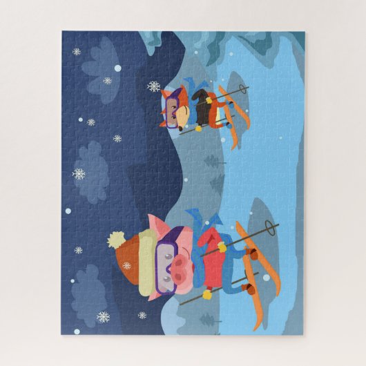 Pig und Fox Skipuzzle Puzzle (Vertikal)