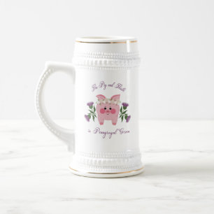 Pig und Thistle Stein Bierglas