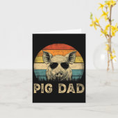 Pig Vater Pig liebt Daddy Vatertag Karte (Gelbe Blume)