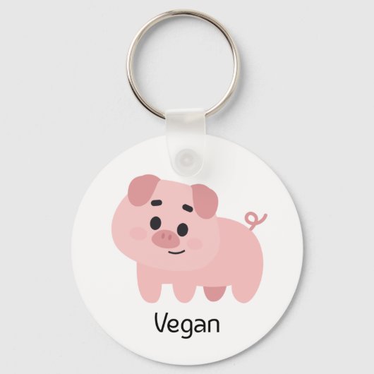 Pig Vegan Schlüsselanhänger (Vorderseite)