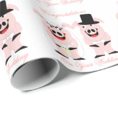 Pig Wedding Geschenkpapier (Rolleneckpunkt)
