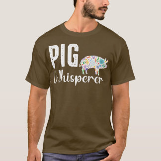 Pig whisperer Farmer t shirt and Funny BBQ Piggy L
