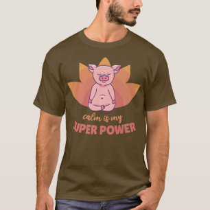 Pig Yoga Niedliche Schweine Doing Sport Ruhe ist m T-Shirt