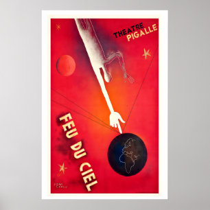 Pigalle Theatre Feuer Aus dem Himmel929 Vintage Poster