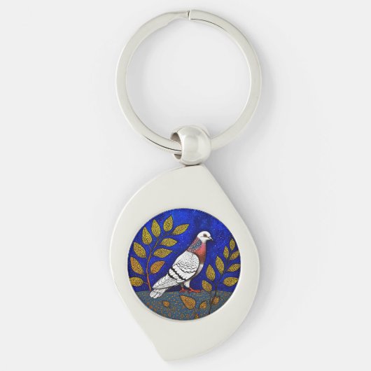 Pigeon-Abbildung Schlüsselanhänger (Vorderseite)