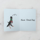 Pigeon About Town Funny Birthday Karte (Innenseite)