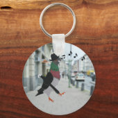 Pigeon About Town Funny Schlüsselanhänger (Rückseite)