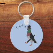 Pigeon About Town Funny Schlüsselanhänger (Rückseite)