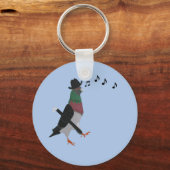 Pigeon About Town Funny Schlüsselanhänger (Vorderseite)