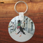 Pigeon About Town Funny Schlüsselanhänger (Rückseite)