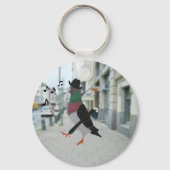 Pigeon About Town Funny Schlüsselanhänger (Rückseite)