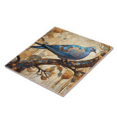 Pigeon Art Nouveau Art Deco Bird Fliese (Seite)