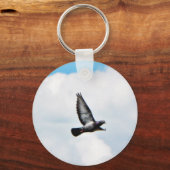 Pigeon auf Sky Schlüsselanhänger (Vorderseite)