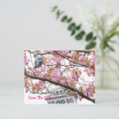 Pigeon Bird Eiffel Save the Date Tower Postcard Postkarte (Stehend Vorderseite)