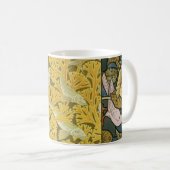 Pigeon Blue Yellow Fish Art Nouveau Kaffeetasse (VorderseiteRechts)