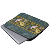 Pigeon Blue Yellow Fish Art Nouveau Laptopschutzhülle (Vorne Knopf)