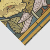 Pigeon Blue Yellow Fish Art Nouveau Seidenpapier (Ausschnitt)