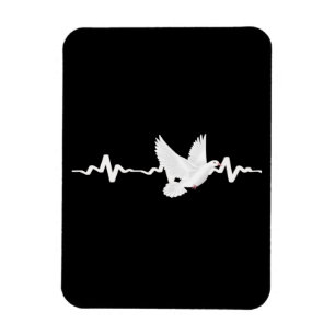 Pigeon Carrier Pigeon Heartbeat Magnet