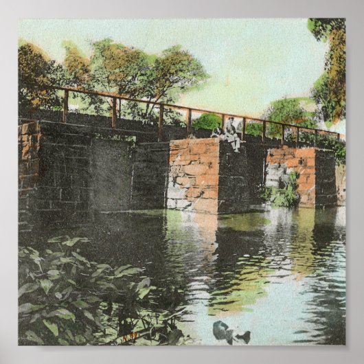 Pigeon Creek Aqueduct, Parkerford PA Poster (Vorne)