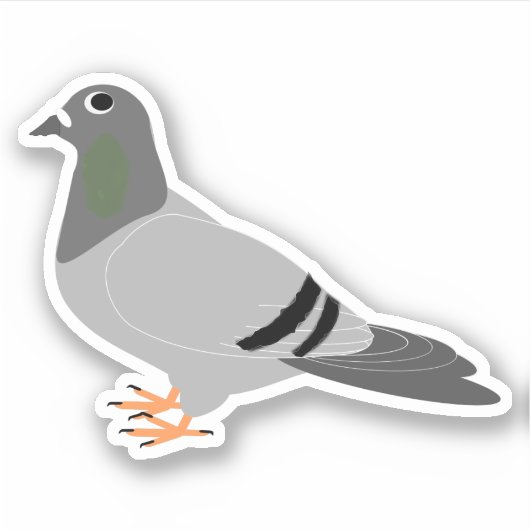 Pigeon Design Aufkleber (Vorderseite)