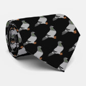 Pigeon Design Black Krawatte (Gerollt)