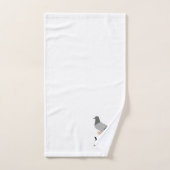 Pigeon Design Monogrammed Badhandtuch Set (Handtuch)
