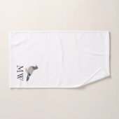 Pigeon Design Monogrammed Badhandtuch Set (Handtuch)