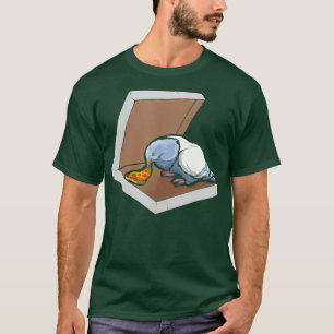 Pigeon Eating Pizza Bird Lover Vogelbeobachter T-Shirt