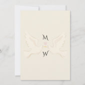 Pigeon Elegant Luxury Gold Wedding Dankeskarte (Rückseite)