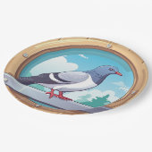 Pigeon Fancier Pappteller (Schrägansicht)