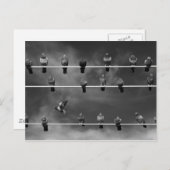 Pigeon Foosball Post Card Postkarte (Vorne/Hinten)