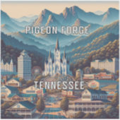 Pigeon Forge Tennessee 3 Zoll Vinyl Sticker (Vorderseite)