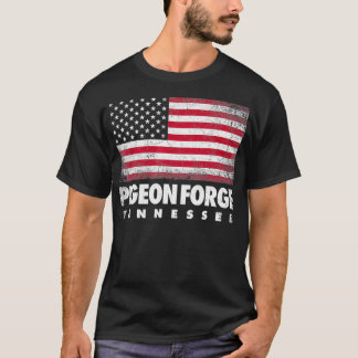 Pigeon Forge Tennessee 4. Juli Amerikanische Flagg T-Shirt