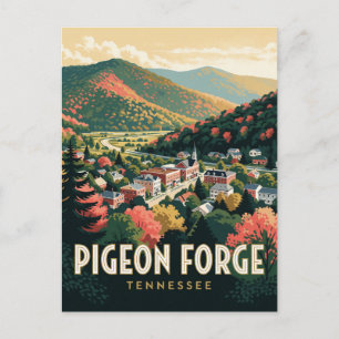 Pigeon Forge Tennessee Bergtal Szene Postkarte