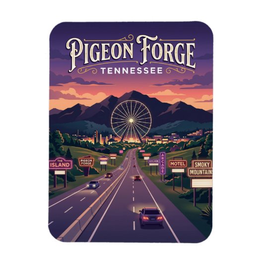 Pigeon Forge USA Magnet (Vertikal)