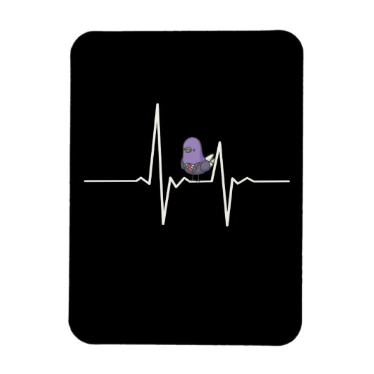 Pigeon Heartbeat Magnet (Vertikal)