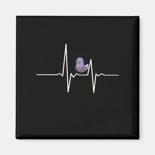 Pigeon Heartbeat Magnet (Vorne)