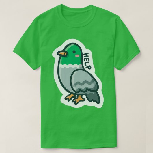 Pigeon Help T-Shirt (Design vorne)