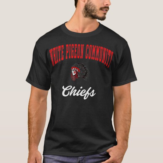Pigeon High School Chiefs Premium T-Shirt (Vorderseite)