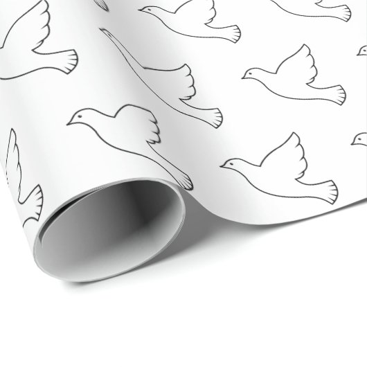 Pigeon Icon Geschenkpapier (Rolleneckpunkt)