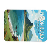 Pigeon Island Nationalpark San Lucia Magnet (Horizontal)