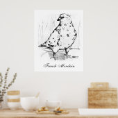 Pigeon Mondain 1978 Poster (Küche)
